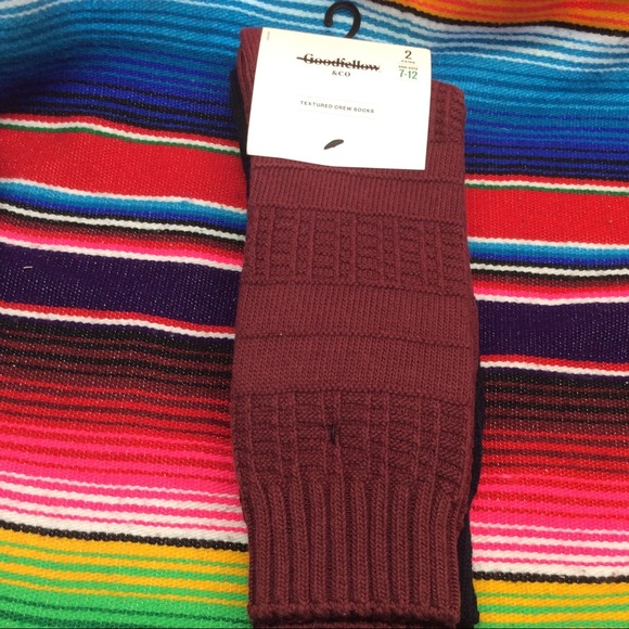Goodfellow & Co Other - GOODFELLOW &CO MENS TEXTURED CREW SOCKS 2 PAIRS